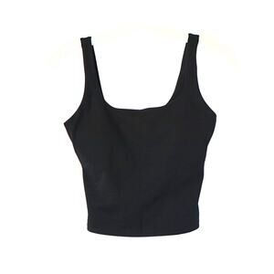 PureLuxe Built-In Bra Tank - Black - XS